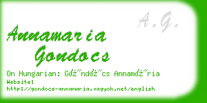 annamaria gondocs business card